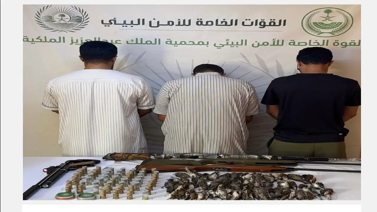 ضبط 3 مواطنين بتهمة الصيد المخالف في محمية الملك عبدالعزيز الملكية